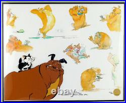 MARC ANTHONY & PUSSYFOOT Chuck Jones Signed Cel Limited Art Feed The Kitty