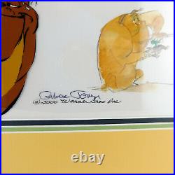 MARC ANTHONY & PUSSYFOOT Chuck Jones Signed Cel Limited Art Feed The Kitty
