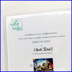 MARK OF ZERO Chuck Jones Cel Signed Limited Bugs Bunny Looney Tunes Art Cell