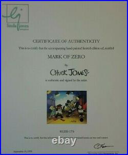 MARK OF ZERO Chuck Jones -Sold Out Ltd Ed Sericel-Hand-Painted Color COA