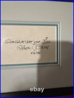 Marc Anthony & Kitty II 1991 Chuck Jones Signed Limited Cel COA + Autograph Note