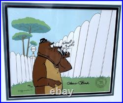 Marc Anthony & Kitty II Original Animation Cel Signed by Chuck Jones with COA 1993