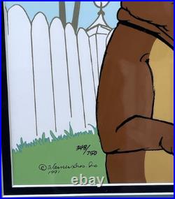 Marc Anthony & Kitty II Original Animation Cel Signed by Chuck Jones with COA 1993