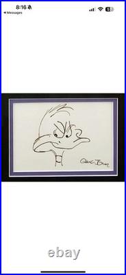 Marvin Martian Chuck Jones Signed Cel Duck Dodgers Original Sketch Art