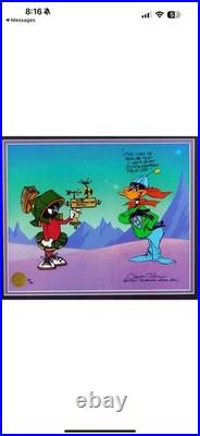 Marvin Martian Chuck Jones Signed Cel Duck Dodgers Original Sketch Art