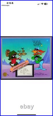 Marvin Martian Chuck Jones Signed Cel Duck Dodgers Original Sketch Art