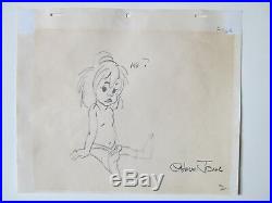 Mowgli's Brothers 1976 Original Pencil Drawing Signed By Chuck Jones COA
