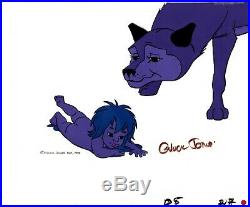 Mowglis Brothers signed CHUCK JONES Original Production Animation Cel 1976