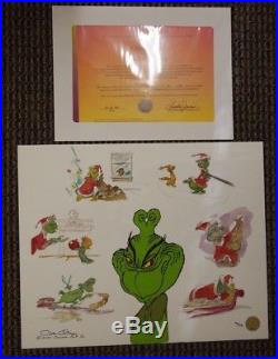 Nasty Wasty Skunk How the Grinch Stole Christmas LTD Cel SIGNED CHUCK JONES Max
