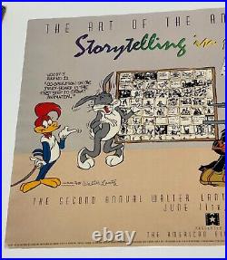 ORIGINAL HAND SIGNED Poster 1988 2nd Annual Walter Lantz Conference On Animation