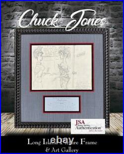 Original Drawing by Chuck Jones Extremely Rare & Risque Drawing Custom Framed