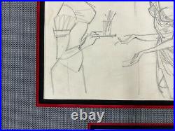 Original Drawing by Chuck Jones Extremely Rare & Risque Drawing Custom Framed