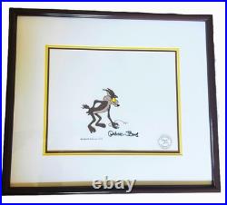 Original Hand-Painted Cartoon Cel of Wile E Coyote Hand Signed by Chuck Jones
