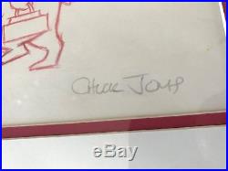 Original Vintage CHUCK JONES Production Drawing RALPH SAM SHEEPDOG Framed SIGNED