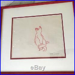 Original Vintage CHUCK JONES Production Drawing RALPH SAM SHEEPDOG Framed SIGNED