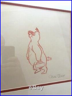 Original Vintage Chuck Jones Sam Sheepdog SIGNED Drawing