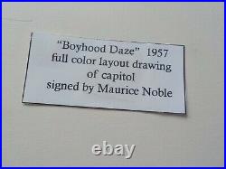 Original Warner BOYHOOD Daze Sketch Drawing Cel Cell Signed Chuck Jones/Noble