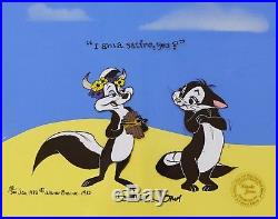 PEPE LE PEW and KITTY Limited Ed. Cel Signed by Chuck Jones