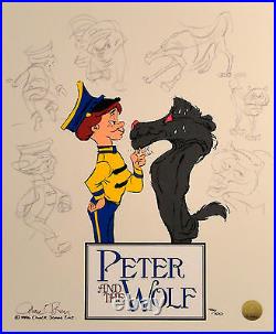 PETER & THE WOLF CHARACTER SKETCHES Ltd Ed Animation Cel CHUCK JONES withCOA