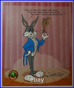 PEWLITZER PRIZE Bugs Bunny Chuck Jones- Ltd Ed Sericel Hand-Painted Color COA