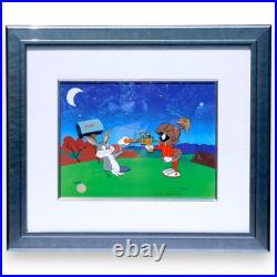 Peace and Carrots Chuck Jones Signed Cel Marvin Martian and Bugs Bunny Art