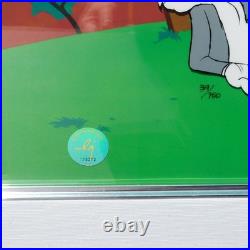 Peace and Carrots Chuck Jones Signed Cel Marvin Martian and Bugs Bunny Art