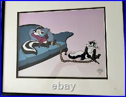 Pepe Le Pew Cel Unchain My Heart Mel Blanc SIGNED Art RARE! Cell Sale! 2k Value