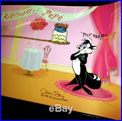 Pepe Le Pew Cel Warner Brothers Bugs Bunny 50th Birthday Signed Chuck Jones Cell