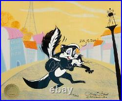 Pepe Le Pew & Kitty SHE IS SHY CHUCK JONES Limited Edition Signed Cel Art