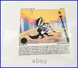 Pepe Le Pew & Kitty SHE IS SHY CHUCK JONES Limited Edition Signed Cel Art