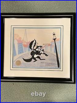 Pepe Le Pew & Kitty She is Shy CHUCK JONES Limited Edition /500 Signed Cel Art