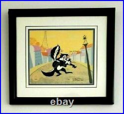 Pepe Le Pew & Kitty She is Shy CHUCK JONES Limited Edition 500 Signed Cel + COA