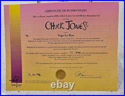 Pepe Le Pew Ltd Edition Signed Cel By Chuck Jones #77/200 GUC