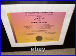 Pepe Le Pew Romeo & Juliet Chuck Jones Signed Ltd Cel COA Looney Tunes Art #496