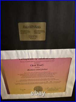 Pepe Le Pew Romeo & Juliet Chuck Jones Signed Ltd Cel COA Looney Tunes Art #496