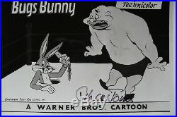 Photo signed by CHUCK JONES, with COA, 8x10, Bugs Bunny, Warner Bros