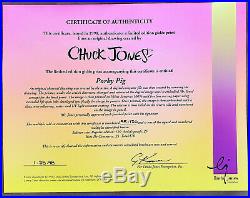 Porky Pig Chuck Jones estate Signed Limited Edition Gicleé Print #95/120 WithCOA
