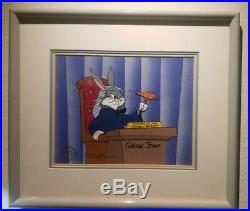 RARE Bugs Bunny- Bugs as Judge Limited Edition Cel Signed By Chuck Jones 63/100
