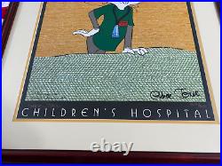 RARE CHUCK JONES SIGNED #'d BUGS BUNNY Children's Hospital 24 X 30 Framed