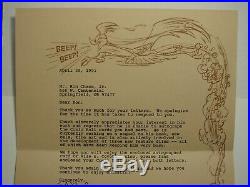 RARE Chuck Jones AUTOGRAPHED Print With Typed Signed Letter On PERSONAL Stationary