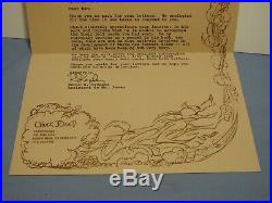 RARE Chuck Jones AUTOGRAPHED Print With Typed Signed Letter On PERSONAL Stationary