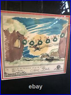 RARE Original Framed Artwork Grinch Dr. Seuss Signed Chuck Jones & Maurice Noble
