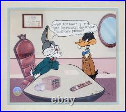 RARE Warner Bros CHUCK JONES Cel BUGS BUNNY DENTIST & DAFFY DUCK COA #344/500