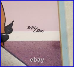 RARE Warner Bros CHUCK JONES Cel BUGS BUNNY DENTIST & DAFFY DUCK COA #344/500