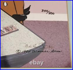 RARE Warner Bros CHUCK JONES Cel BUGS BUNNY DENTIST & DAFFY DUCK COA #344/500