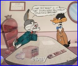 RARE Warner Bros CHUCK JONES Cel BUGS BUNNY DENTIST & DAFFY DUCK COA #344/500