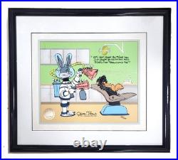 RARE Warner Bros CHUCK JONES Cel BUGS BUNNY Dentist DAFFY DUCK Comfort #344/500
