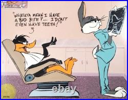 RARE Warner Bros CHUCK JONES Cel BUGS BUNNY Dentist DAFFY Duck BAD BITE #344/500