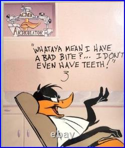 RARE Warner Bros CHUCK JONES Cel BUGS BUNNY Dentist DAFFY Duck BAD BITE #344/500