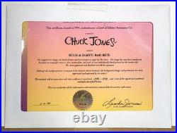 RARE Warner Bros CHUCK JONES Cel BUGS BUNNY Dentist DAFFY Duck BAD BITE #344/500